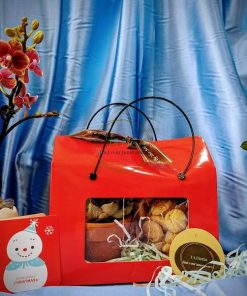 Set quà giáng sinh bích quy và sen đá SCL019